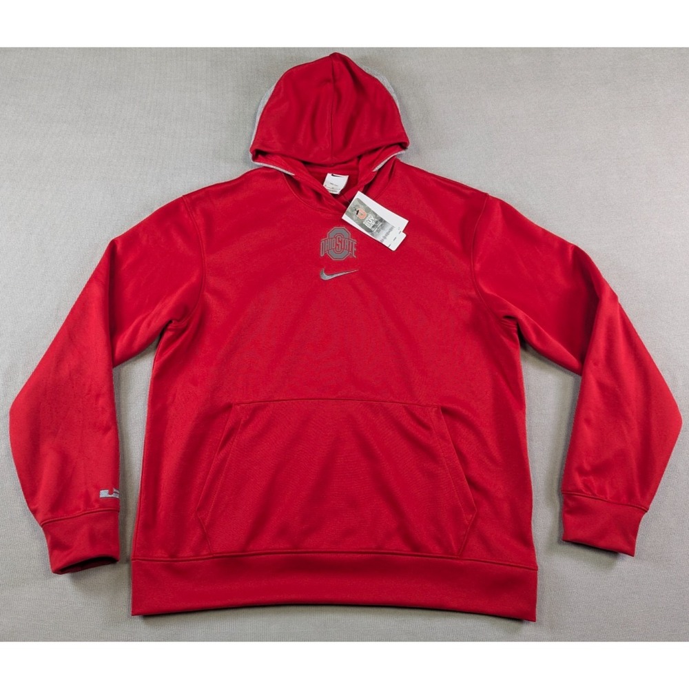 Ohio State Buckeyes Hoodie Mens Medium Nike Center Swoosh Sweatshirt New Lebron